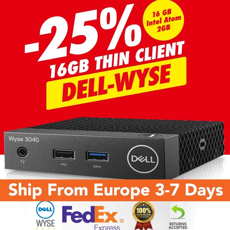 prijs Billy weerstand Fanless Mini PC Dell Wyse 3040 Thin Client Desktop Quad Core OS 16GB/2GB 3  Year Warranty SHIPPED FROM ENGLAND with FEDEX|Mini PC| -