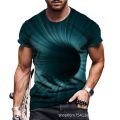 Mens T-Shirt 2021 Summer Personality 3D Digital Printing Mens Comfortable Short-Sleeve O Neck All-Match Trendy Casual T-Shirt