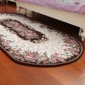 Vintage Europe Long Rug For Bedroom Oval Carpets Living Room Home Decor Jacquard Wash Bathroom Door Machine Mat Floor Rug