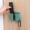 Wall Mounted Organizer Storage Box Multifunctional Punch-free Mobile Phone TV Remote Control Storage Rack Plug Wall Holder Stand