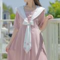 Women's Dress JK Lolita Gothic Casual kawaii Bow Elegant Pink Princess Dresses Japanese Fashion Loose Preppy Style New Summer