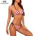VIP FASHION Women Swimsuit Summer Bikini Set Push Up Female Beachwear Croatia Flag Printed Bikini Bathing Suit