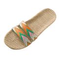 slippers Women's Fashion Anti-slip Linen Home Indoor Open Toe Flat Shoes Beach Slippers chausson femme Женские тапочки