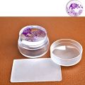 1 Set Double Head Clear Soft Silicone French Nail Stamper With Scraper Set UV Gel Polish Transfer Painting Model Manicure Tools