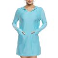 Women's Long Sleeve Cover-Up Dress UPF 50+ UV Sun Protection Shirts SPF Hoodie Quick-Dry T-Shirt Outdoor Beach
