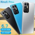 New 2021 Rino5 Pro+ Smartphones 6.7 Inch 16+512GB Face Fingerprint Unlock 32+50MP 10 Core 6800 mAh Andriod Cellphone MTK6889