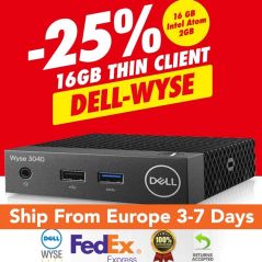 Fanless Mini PC Dell Wyse 3040 Thin Client Desktop Quad-Core OS 16GB/2GB  3 Year Warranty SHIPPED FROM ENGLAND with FEDEX