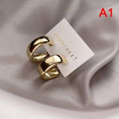 New Trendy Round Simple Silver Color Hoop Earrings For Women Girl Gold Circle Round Minimalist Earrings Party