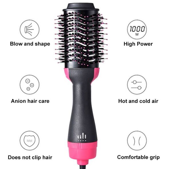 3 in 1 Hair Dryer Brush One Step Hot Air Brush Volumizer Blow Straightener Curler Blow Dryer Brush Hair Styler Comb