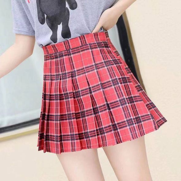 Summer Harajuku Mini Pleated Skirts Womens 2021 Korean Fashion Kawaii High-Waisted School Uniform Black Tennis Skirt Shorts