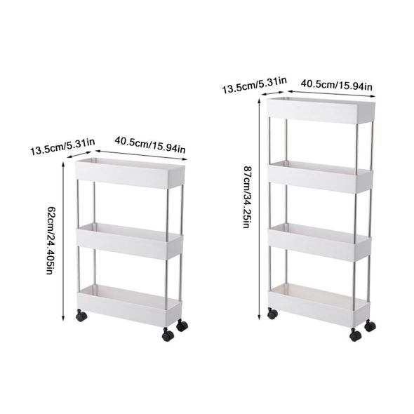 Kitchen Storage Rack Cart Bathroom Shelves, Movable Toilet Storage Rack, Toilet, Toilet Supplies Storage shelf