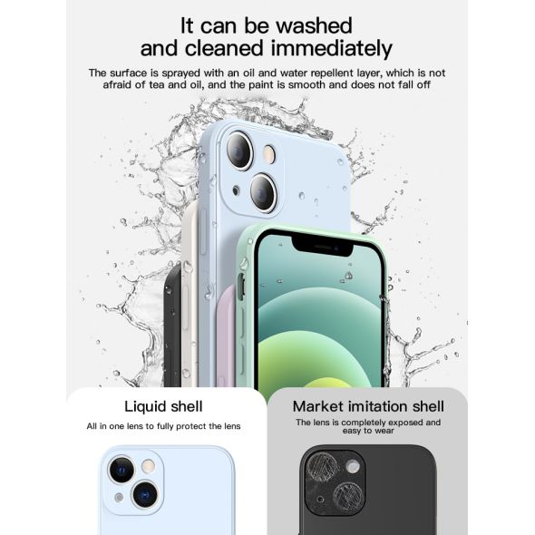1DS NEW Square Liquid Silicone Phone Case For iPhone 11 12 13 Pro Max Mini X XS Max XR 7 8 Plus SE2 Full Lens Protection Cover