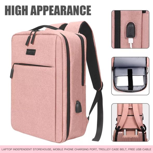 Laptop bag 15.6Inch Usb Backpack School Bag Rucksack 16 17.3Inch Backbag Travel Daypack Male Leisure Backpack Mochila Women Gril