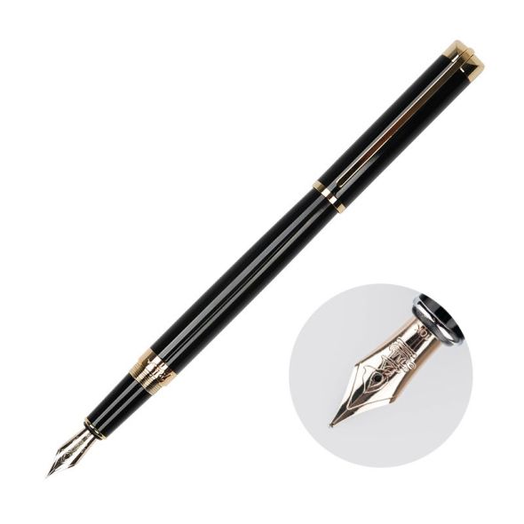 Luxury Pimio Napoli Metal Fountain Pen to School 10K Gold Nib 0.5MM High-end Fashion Pens with Gift Box for Gift Business Office