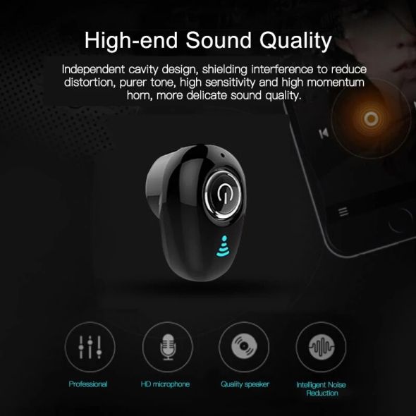Mini TWS Headphone Bluetooth 5.0 Earphone Ture Wireless Headphone Waterproof Sport Headset Noise Reduction Earbud with Mic