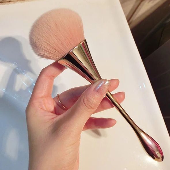 Rose Gold Powder Blush Brush Professional Make Up Brush Large Cosmetic Face Cont Cosmetic Face Cont Brocha Colorete Make Up Tool