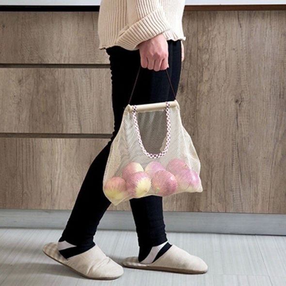 2021 new mutli fruit Vegetable Net Bag  Reusable Shopping Bag  Eco-friendly Food Organizer Vegetables Shop Grocery Tote Bag