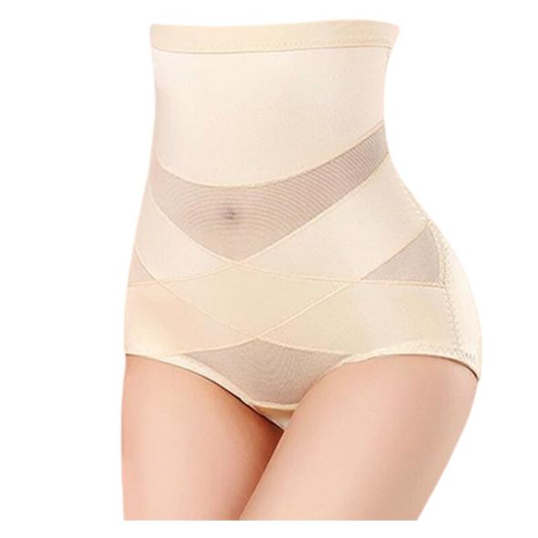 Cross Compression Abs Shaping Pants Women High Waist Panties Slimming Body Shaper Shapewear Knickers Tummy Control Corset Girdle