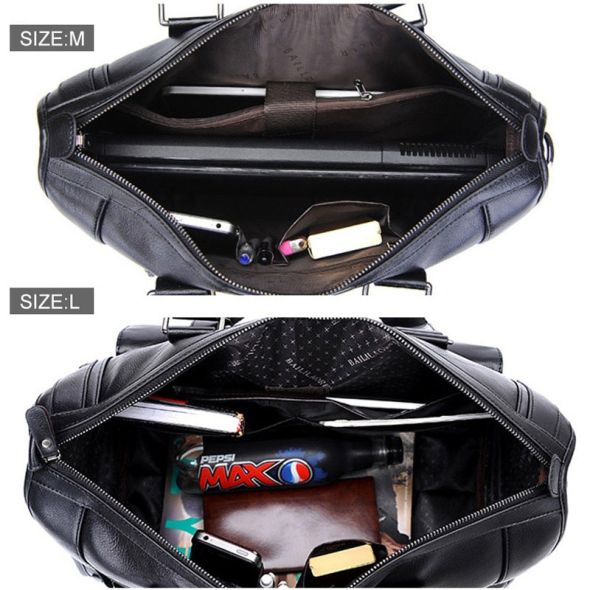 Crossten Large Capacity Leather Briefcase Business Handbag Messenger Bags Vintage Shoulder Travel Bag Men's 17 inch Laptop Bags