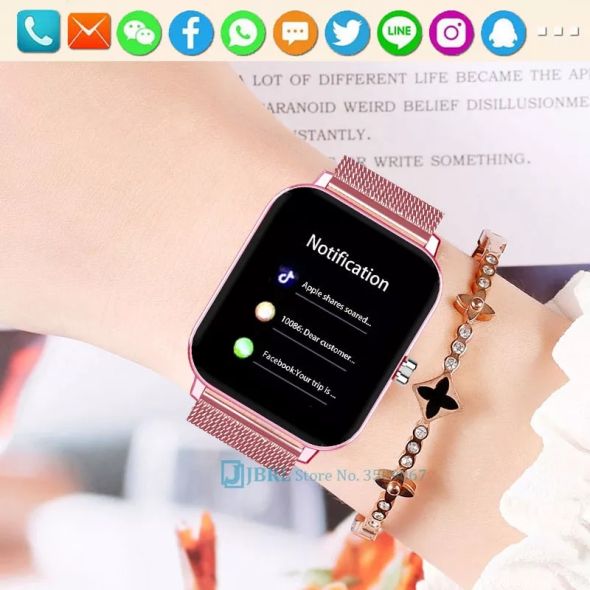 Full Touch Smart Watch Heart Rate Fitness Tracker Smartwatch Men Women Waterproof Smart Clock For Android iOS Sport Smart-Watch