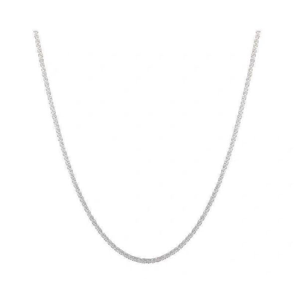 2021 Popular Silver Colour Sparkling Clavicle Chain Choker Necklace Collar For Women Fine Jewelry Wedding Party Birthday Gift
