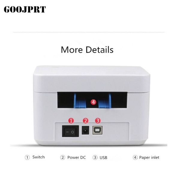 3 Inch Thermal Barcode Printer Printing Width 20-80mm Free App And Software For Edit Labels Inkless Bluetooth Sticker Printer