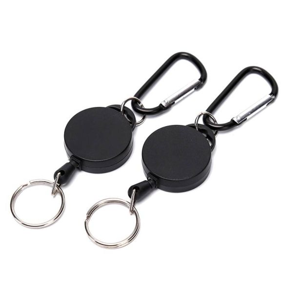 5Styles 60/74/75cm Retractable Keyring Metal Wire Keychain Clip Pull Recoil Sporty Key Ring Anti Lost ID Card Holder Key Chain