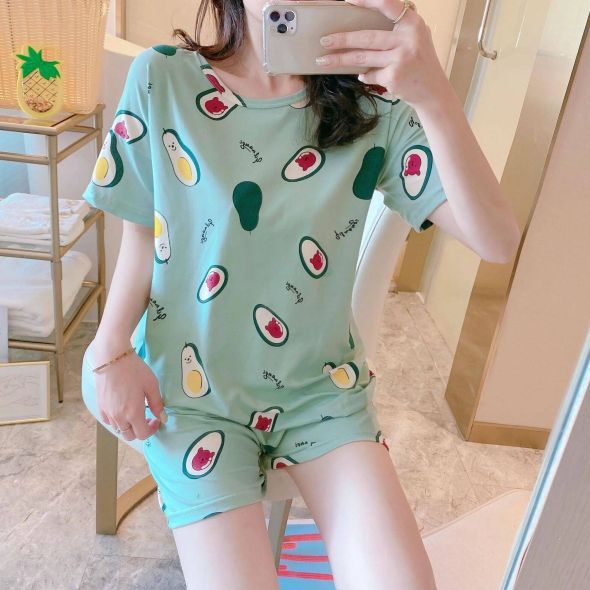 Disney Fashion 2021 Summer Cotton Pajamas Women's Short Sleeve Shorts Print Cute Mickey Mouse Home Suit Pajama Sets Woman Cloths