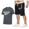 2021 new fashion hot-selling printed T-shirt sports suit casual running wear summer short-sleeved shorts 2-piece set